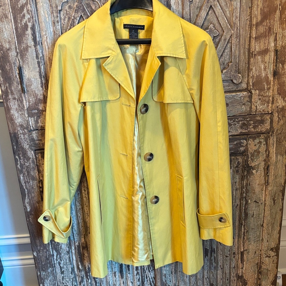 Grace Elements Mustard Yellow Trench Coat